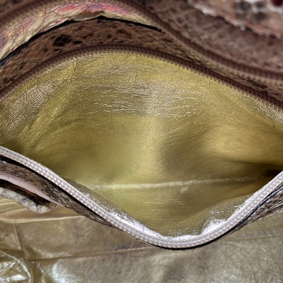 Michael Kors Real Python Jet Exotic Travel Shoulder Bag Beige Color. In VGUC. - Picture 15 of 15